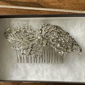 Elegant Silver Crystal Hair Comb